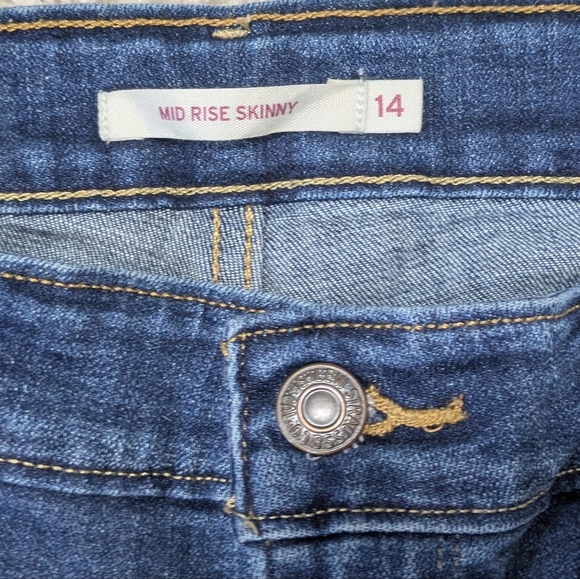 Levi's Women's Mid Rise Straight Leg Blue Jeans, Size 14 - Picture 4 of 5